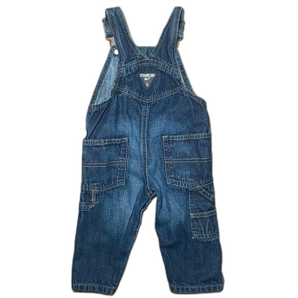 OshKosh B'Gosh 12M Carpenter Overalls Unisex - Picture 2 of 7